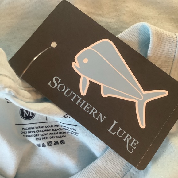 Southern Lure Men’s Short Sleeve Tee Chillin’ Sky Blue Size Medium NEW - Picture 6 of 10